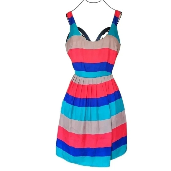 🌲🌲🌲flash sale✨ ❗Jack striped multicolor dress size XS - Picture 2 of 4